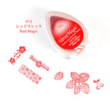 インクパッド【ツキネコ】バーサマジック デュードロップ 手帳や付箋はんこに スケジュール帳やメモ用紙にスタンプできるインク えくりゅの森