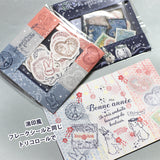 フレークシール切手風・消印風 日付回転印と組み合わせ トレーシングペーパー半透明シール うさぎ えくりゅの森・花祭りシリーズ お手紙やカード手帳にうさぎ・垂れ耳うさぎ・小鳥・リス エッフェル塔 アンティーク