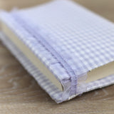 オリジナルプリント生地【フリルゴムバンド付き★ブックカバーミニノート付き★文庫本サイズハンドメイド★うさぎ・小鳥・リス・ハリネズミ