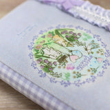 オリジナルプリント生地【フリルゴムバンド付き★ブックカバーミニノート付き★文庫本サイズハンドメイド★うさぎ・小鳥・リス・ハリネズミ