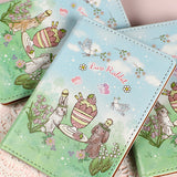 【うちの子オーダーも】カード収納ケース うちの子オーダー:うさぎ2人 たれ耳うさぎ うさぎ種類選べます 森の動物 リス ハリネズミ 鳥 ヤマネコ バンビ イチゴ マカロン スイーツ