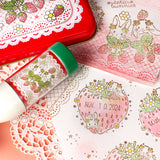 【イチゴの日付印】いちご苺 日付回転印 日付スタンプ うさぎ 手帳デコやノート日記に 可愛いお揃い収納缶も サンビー社製 誕生日 メッセージカード★たれ耳うさぎたち耳うさぎ