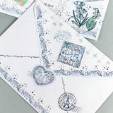 【ミニミニスタンプ 3点セット】日付回転印に組み合わせ手帳やメッセージカードにも サンキュー ブルーベル・スズランのお花 ボンジュール