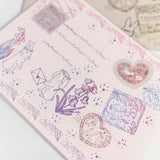 【ミニミニスタンプ 3点セット】日付回転印に組み合わせ手帳やメッセージカードにも サンキュー ブルーベル・スズランのお花 ボンジュール