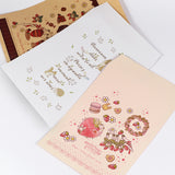 【封筒 角形5-6号】3枚セット:プチギフトにも<br>えくりゅの森シリーズ イチゴの季節シリーズ かわいいうさぎイラスト