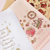 【封筒 角形5-6号】3枚セット:プチギフトにも えくりゅの森シリーズ イチゴの季節シリーズ かわいいうさぎイラスト