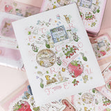 【封筒 角形5-6号】3枚セット:プチギフトにも えくりゅの森シリーズ イチゴの季節シリーズ かわいいうさぎイラスト