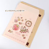 【封筒 角形5-6号】3枚セット:プチギフトにも<br>えくりゅの森シリーズ イチゴの季節シリーズ かわいいうさぎイラスト