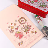 【封筒 角形5-6号】3枚セット:プチギフトにも えくりゅの森シリーズ イチゴの季節シリーズ かわいいうさぎイラスト