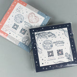 フレークシール切手風・消印風 日付回転印と組み合わせ トレーシングペーパー半透明シール うさぎ えくりゅの森・花祭りシリーズ お手紙やカード手帳にうさぎ・垂れ耳うさぎ・小鳥・リス エッフェル塔 アンティーク