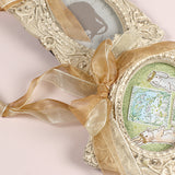 アンティークなフレーム オーガンジーリボン付 インスタの日付印でミモザで紹介したもの