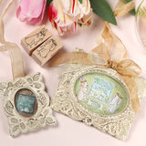 アンティークなフレーム オーガンジーリボン付 インスタの日付印でミモザで紹介したもの