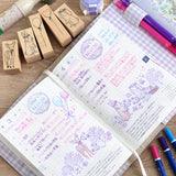 オリジナルプリント生地【三つ折り★フリル 三つ折り★フリル A6文庫本サイズ手帳カバー】ほぼ日手帳カバー スケジュール帳 ハンドメイド★うさぎ・小鳥・リス・ハリネズミ 子供 習い事 勉強