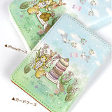 【オーダーも】カード収納ケース<br><span>うちの子オーダーも:うさぎ2人 たれ耳うさぎ<br>うさぎ種類選べます 森の動物 リス ハリネズミ 鳥 ヤマネコ バンビ イチゴ マカロン スイーツ</span>