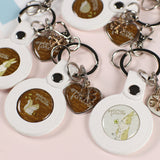 レザーキーホルダー<br>チャーム付き<br>うさぎやリス小鳥<br>ハリネズミ<br><span>かわいい動物のキーホルダー</span>