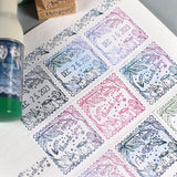 【ミニミニスタンプ 3点セット】日付回転印に組み合わせ手帳やメッセージカードにも サンキュー ブルーベル・スズランのお花 ボンジュール