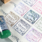 【ミニミニスタンプ 3点セット】日付回転印に組み合わせ手帳やメッセージカードにも サンキュー ブルーベル・スズランのお花 ボンジュール