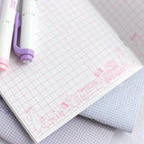 ミニ方眼ノート 文庫本 A6サイズ二種類 システム手帳や手帳カバーにも 風船うさぎ 花祭りシリーズ四つ葉のクローバー方眼ノート手帳とお揃いうさぎ・垂れ耳うさぎ・小鳥・リス