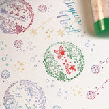 インクパッド【ツキネコ】バーサマジック デュードロップ 手帳や付箋はんこに スケジュール帳やメモ用紙にスタンプできるインク えくりゅの森