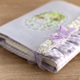 オリジナルプリント生地【三つ折り★フリル 三つ折り★フリル A6文庫本サイズ手帳カバー】ほぼ日手帳カバー スケジュール帳 ハンドメイド★うさぎ・小鳥・リス・ハリネズミ 子供 習い事 勉強