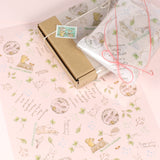 【フィルムシート:3枚セット】ラッピングやシステム手帳ディバイダーにも<br>えくりゅの森シリーズ うさぎイラスト