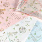 【フィルムシート:3枚セット】ラッピングやシステム手帳ディバイダーにも<br>えくりゅの森シリーズ うさぎイラスト