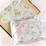 【フィルムシート:3枚セット】ラッピングやシステム手帳ディバイダーにも<br>えくりゅの森シリーズ うさぎイラスト