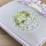 オリジナルプリント生地【三つ折り★フリル 三つ折り★フリル A6文庫本サイズ手帳カバー】ほぼ日手帳カバー スケジュール帳 ハンドメイド★うさぎ・小鳥・リス・ハリネズミ 子供 習い事 勉強