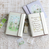 【うさぎ ストラップ ハートチャーム付】森の動物ハリネズミリス小鳥 手帳やスマホに ナチュラルイラスト フランス語 えくりゅの森