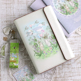 【うさぎ ストラップ ハートチャーム付】森の動物ハリネズミリス小鳥 手帳やスマホに ナチュラルイラスト フランス語 えくりゅの森