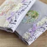 オリジナルプリント生地【三つ折り★フリル 三つ折り★フリル A6文庫本サイズ手帳カバー】ほぼ日手帳カバー スケジュール帳 ハンドメイド★うさぎ・小鳥・リス・ハリネズミ 子供 習い事 勉強