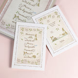 【ポストカード 2枚セット】えくりゅの森シリーズ:優しいナチュラルな森のうさぎや動物のイラスト