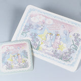 今だけ【期間限定】ゆめかわバージョン(缶のみ)+ステッカー・ポストカード付 花祭りシリーズ「クッキー缶」スタンプの収納に うさぎ たれ耳うさぎ<br>星や月 雲 可愛い<br>スタンプはんこの収納