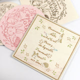 スタンプマット 捺印マット 丸や四角 はんこ 印鑑に 可愛いうさぎイラスト森の動物