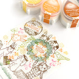 インクパッド【ツキネコ】バーサマジック デュードロップ 手帳や付箋はんこに スケジュール帳やメモ用紙にスタンプできるインク えくりゅの森