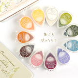 インクパッド【ツキネコ】バーサマジック デュードロップ 手帳や付箋はんこに スケジュール帳やメモ用紙にスタンプできるインク えくりゅの森