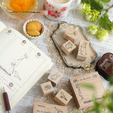 小鳥のスタンプ ことり はんこ 動物スタンプ 手帳 付箋 スケジュール帳やメッセージカードにも ナチュラルイラスト えくりゅの森