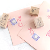 うさぎの顔スタンプ かわいいうさぎ はんこ 手帳 付箋はんこ メッセージカード ナチュラルイラスト えくりゅの森 付箋 手帳 スケジュール帳 子供 手紙 年賀状