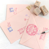 立ちうさぎのスタンプ かわいいうさぎ はんこ 手帳 付箋はんこ メッセージカード ナチュラルイラスト えくりゅの森 子供 年賀状 手紙 メッセージカード