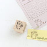 リスのスタンプ はんこ どんぐり 動物スタンプ 手帳 付箋 スケジュール帳やメッセージカードにも ナチュラルイラスト えくりゅの森