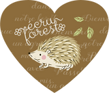 ハートのキーホルダー フックホルダー ボールチェーン うさぎやリス小鳥 ハリネズミ かわいい動物のキーホルダー ナチュラルイラスト えくりゅの森