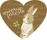 ハートのキーホルダー フックホルダー ボールチェーン うさぎやリス小鳥 ハリネズミ かわいい動物のキーホルダー ナチュラルイラスト えくりゅの森