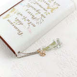 うさぎのチャーム 四つ葉のクローバー付きアクリルチャーム システム手帳やポーチやバッグなどにも ナチュラルイラスト えくりゅの森