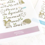 クリアファイルA4・A5手帳とお揃いうさぎ・小鳥・リス ナチュラルイラスト えくりゅの森