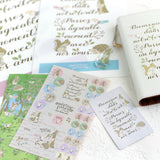 クリアファイルA4・A5手帳とお揃いうさぎ・小鳥・リス ナチュラルイラスト えくりゅの森