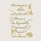 【うさぎやかわいい動物と草花のスタンプ 9点セット】手帳スタンプ 付箋はんこ うさぎ2種・小鳥・リス・ハリネズミ・四つ葉のクローバー・切り株・草むら・ドングリ メッセージカード えくりゅの森 ecruforest