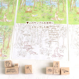 スタンプを楽しむダウンロード素材 ブルーベル咲く森の中 えくりゅの森