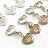 ハートのキーホルダー フックホルダー ボールチェーン うさぎやリス小鳥 ハリネズミ かわいい動物のキーホルダー ナチュラルイラスト えくりゅの森