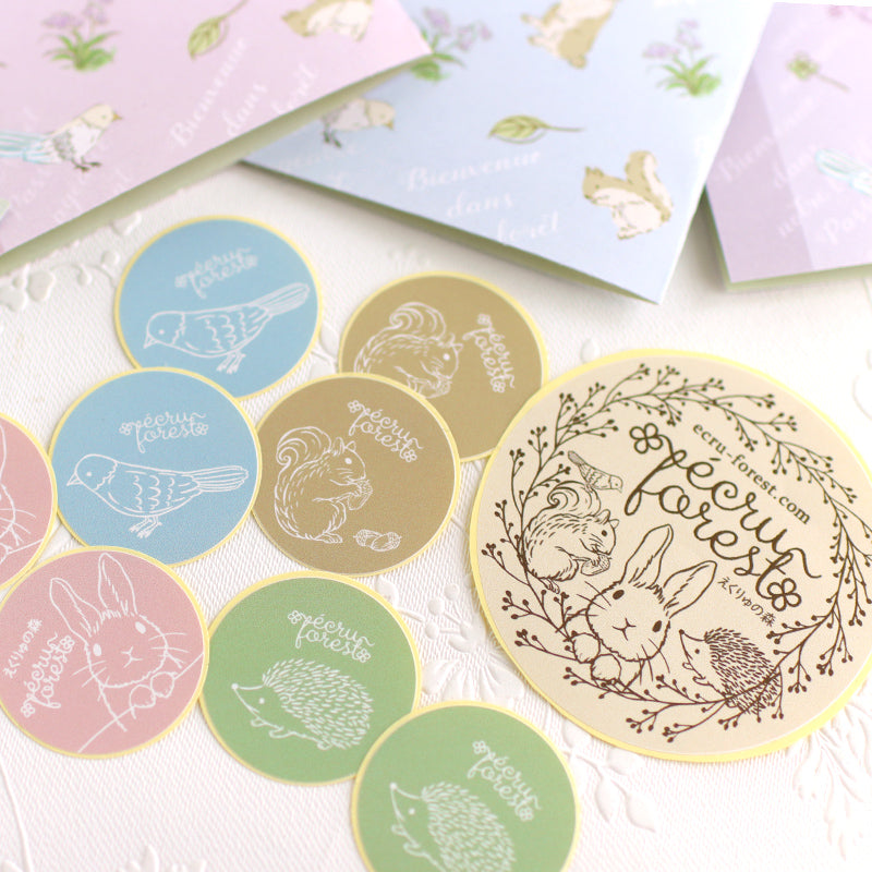 Bunny Sticker, Set of 6 matching stamps