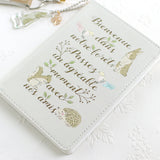 パスポートケーストラベラーズノートレフィルのパスポートサイズ収納にも★ うさぎ・小鳥・リス・ハリネズミ ナチュラルイラスト えくりゅの森